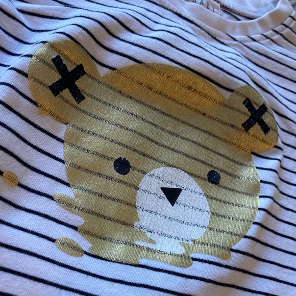 HUXBABY black/white striped L/S 4 unisex top - Picture 10 of 11